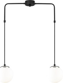 Candeeiro de Teto Uzum – Preto e Branco – 60 x 15 cm
