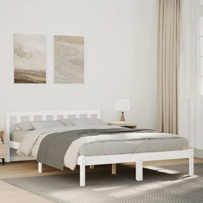 Cama extra longa sem colchão 160x210 cm pinho maciço branco