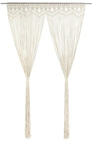 323976 vidaXL Cortina em macramé 140x240 cm algodão