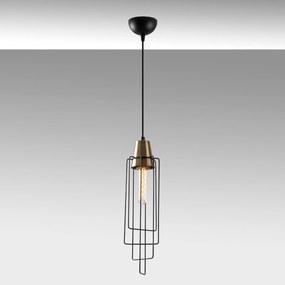 Candeeiro de Teto Wire – Preto – 12 x 12 cm, Altura 136 cm