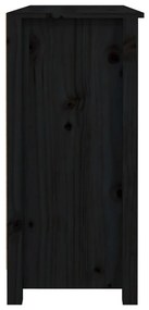 Aparador100x35x74,5 cm madeira de pinho maciça preto