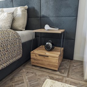Mesa de Cabeceira Tekoba – Cor Pinheiro – 42x52x41 cm