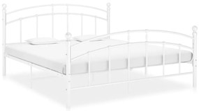 vidaXL Estrutura de cama 140x200 cm metal branco