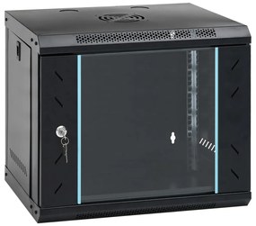 vidaXL Armário de rede de parede 9U 19" IP20 53x40x45 cm