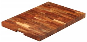Tábua de cortar 60x42x4 cm madeira de acácia maciça