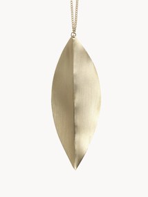 Ornamentos de Natal em latão Leaf, conjunto de 4