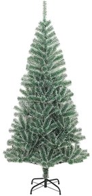 Árvore Natal artificial c/ 300 luzes LED, bolas e neve 210 cm