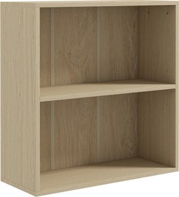 HOMCOM Estante 2 Prateleiras com Prateleira Ajustável 60x24x63 cm Efeito Madeira Natural | Aosom Portugal