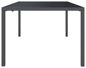 Mesa de jardim 200x100x72 cm aço antracite