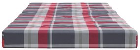 Almofadões cadeira terraço 2 pcs tecido oxford xadrez vermelho