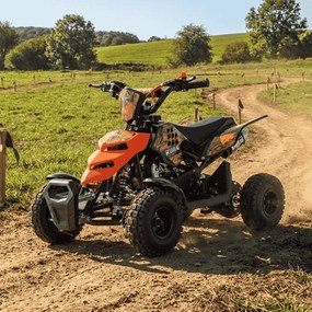 Mini moto 4 gasolina para crianças 49cc Raptor R4 Laranja