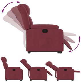 Poltrona reclinável elevatória tecido vermelho tinto