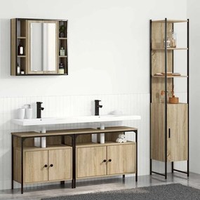 vidaXL Conjunto de Móveis para Banheiro 4 pcs Carvalho sonoma