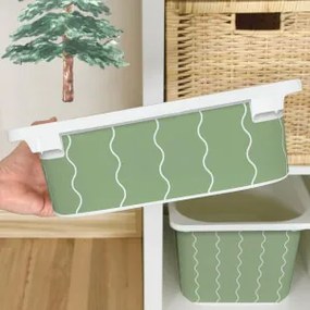 Autocolante para caixa IKEA TROFAST - Ondas verdes