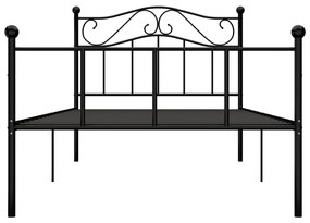 Estrutura de cama 90x200 cm metal preto