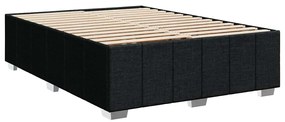 Cama com molas/colchão 140x200 cm tecido preto