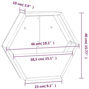 Vasos/floreiras de parede 2 pcs aço corten cor enferrujado