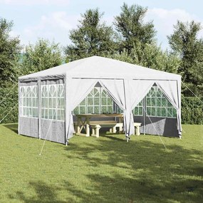 vidaXL Tenda de Festa Branco 400 x 400 x 266 cm Polietileno