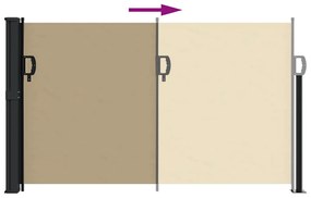 Toldo lateral retrátil 120x500 cm bege