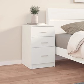 vidaXL Mesa de cabeceira 40x40x63 cm derivados de madeira branco