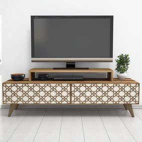 Móvel para TV City – Walnut e Creme – 140 cm x 48,8 cm x 41,8 cm