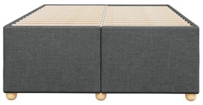 Estrutura de cama sem colchão cinza escuro 120x190 cm tecido