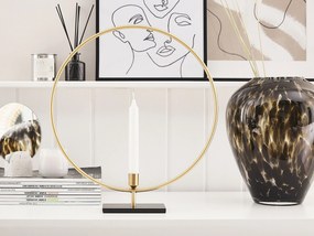 Castiçal em metal dourado 45 cm SERAM Beliani