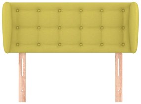 Cabeceira de cama c/ abas tecido 103x23x78/88 cm verde