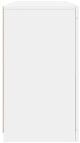 Aparador com luzes LED 123x37x67 cm branco