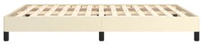 Estrutura de cama 140x200 cm couro artificial cor creme