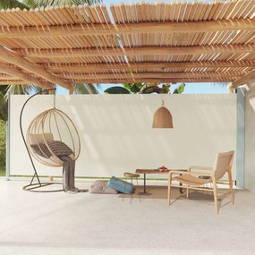 vidaXL Toldo lateral retrátil para pátio 200x600 cm cor creme