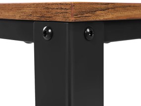 Mesa de centro de design industrial com prateleira 106,2 x 45 x 60,2 cm Castanho Vintage-preto