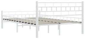 Estrutura de cama metal 140x200 cm branco