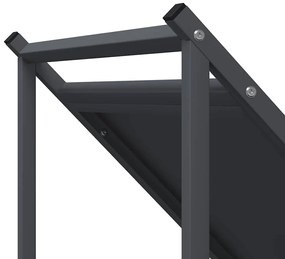 Suporte para lenha 70x43x34,5 cm aço laminado a frio antracite
