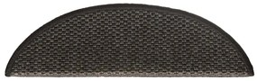 Tapetes escada adesivos aspeto sisal 30 pcs 56x17x3cm antracite