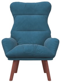 Poltrona Relaxante Veludo Azul