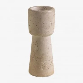 Castiçal Em Cimento Brenan ↑15 Cm - Sklum