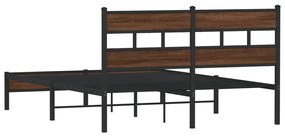 Estrutura cama s/ colchão derivados madeira carvalho castanho