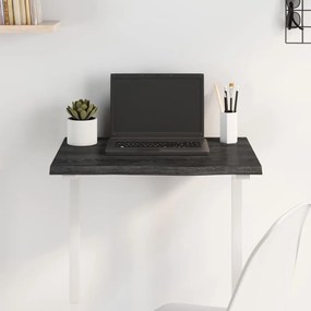 3156407 vidaXL Tampo de mesa 60x40x2 cm carvalho tratado cinza-escuro