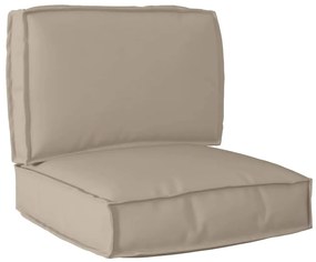vidaXL Conjunto de Almofadas para Palete em Tecido Oxford Taupe