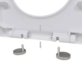 Assentos sanita com tampas de fecho suave 2 pcs plástico branco