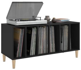 Armário para discos 100x38x48 cm derivados de madeira preto