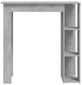 Mesa de bar c/ prateleiras derivados de madeira cinza cimento