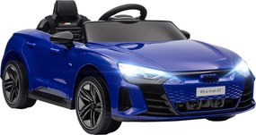 Carro elétrico infantil de 12 V - comando parental - efeitos sonoros e luminosos - Audi RS E-tron GT azul