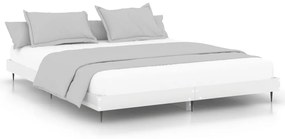 Estrutura de cama 120x200 cm derivados madeira branco brilhante