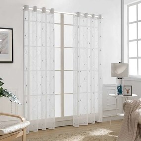 vidaXL Cortinas 2 pcs Branco 140 x 245 cm Poliéster