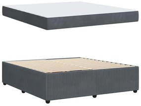 Estrutura de cama com colchão Cinzento escuro 180 x 200 cm