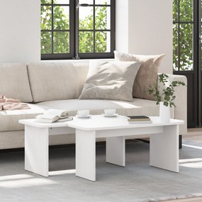 vidaXL Mesa de centro 2 pcs Branco 100 x 69 x 35.5 cm