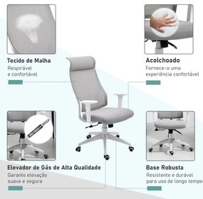 Cadeira Wok Ergonômica Giratória, com Altura Regulável e Reclinável -