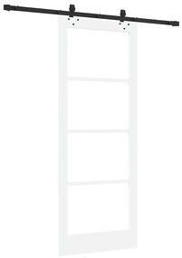 Porta Deslizante vidaXL com Conjunto de Ferragens "ORKDAL" Branco Made